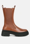London Rag Jolt Elasticated Gussets Lug Sole Boots In Multi