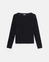 LAFAYETTE 148 CASHMERE PLEATED FRONT SWEATER