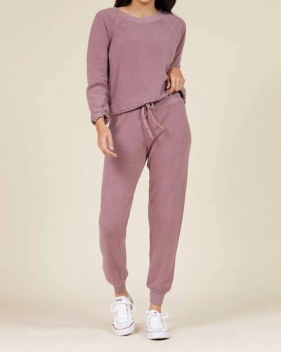 Lamade Slim Plush Sweatpant In Mauve In Pink