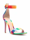 GIANVITO ROSSI PORTOFINO 105 HYPNO HEELS IN RAINBOW