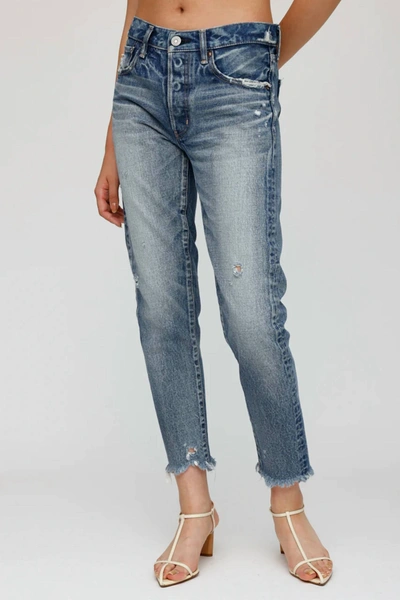 Moussy Merry Tapered Jeans In Blue