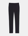 LAFAYETTE 148 RESPONSIBLE WOOL-SILK SATIN STRIPE CLINTON ANKLE PANT