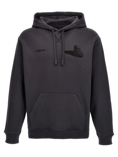OBJECTS IV LIFE BOULDER PRINT SWEATSHIRT GRAY