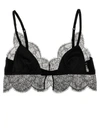 Dolce & Gabbana Black Chantilly Bralette In Silk Blend Woman