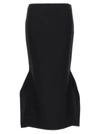 The Row Patillon Topstitched Wool And Mohair-blend Midi Skirt