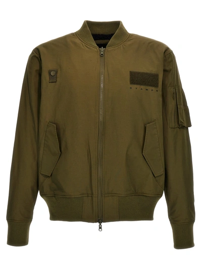 Stampd Sherpa Lined Bomber Jacket In Green