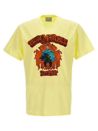 Bluemarble Logo-print Cotton T-shirt In Yellow