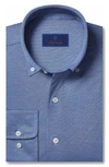 DAVID DONAHUE REGULAR FIT OXFORD KNIT DRESS SHIRT