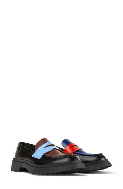 Camper Walden Leather Moc Toe Loafer Shoe In Multi - Assorted
