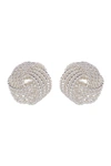 ARGENTO VIVO STERLING SILVER 18K GOLD PLATED STERLING SILVER TEXTURED KNOT STUD EARRINGS