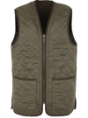 Barbour Sleevelees Quilted Jacket Polarquilt Waist In Green