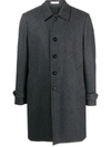 Boglioli Single-breasted Wool Coat In Grey