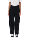 Carhartt Omens Black Kingston Logo-patch Cotton Cargo Trousers In Black