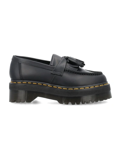 Dr. Martens Adrian Leather Platform Tassel Loafers Boots In Black