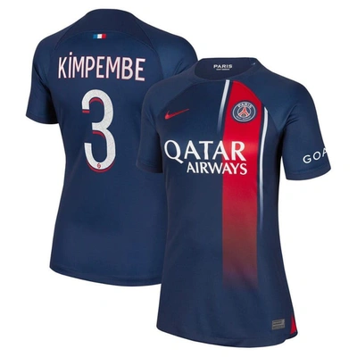 Nike Presnel Kimpembe Paris Saint-germain 2023/24 Stadium Home  Women's Dri-fit Soccer Jersey In Blue