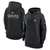 NIKE NIKE BLACK NEW ORLEANS SAINTS 2023 SIDELINE CLUB FLEECE PULLOVER HOODIE