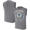 DARIUS RUCKER COLLECTION BY FANATICS DARIUS RUCKER COLLECTION BY FANATICS CHARCOAL MILWAUKEE BREWERS RELAXED-FIT MUSCLE TANK TOP