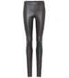 Joseph High-waist Lambskin Leggings In Black