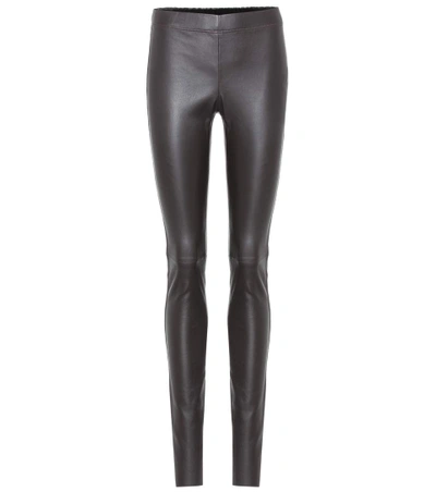 Joseph High-waist Lambskin Leggings In Black