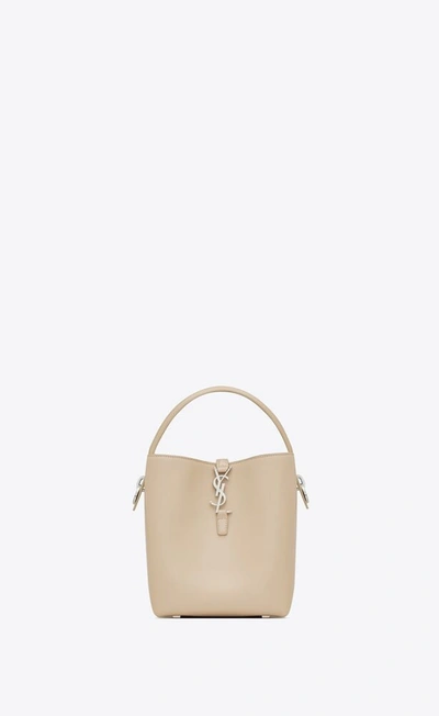 Saint Laurent Women Small Le 37 Leather Bucket Bag In Pink