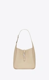 Saint Laurent Le 5 A 7 Small Ysl Hobo Bag In Smooth Supple Leather In Pink