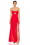 Nookie Monroe Gown Maxi Cutout In Flame Red