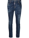 Dsquared2 Mid-rise Skinny Jeans In Navy Blue