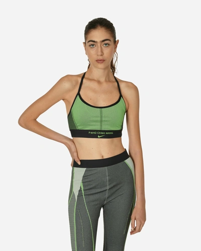 Nike Feng Chen Wang Bra Black / Action Green In Multicolor