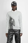 Honey Fucking Dijon Intarsia-knit Wool-blend Jumper In Grey