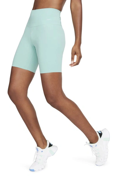 Nike Women's Zenvy Gentle-support High-waisted 8" Biker Shorts In Green