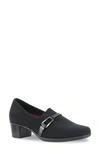 Munro Cindi Womens Stacked Slip On Pumps In Black