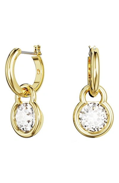Swarovski Women's Dextera Goldtone & Crystal Round-cut Drop Earrings In White