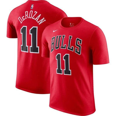 Nike Men's  Demar Derozan Red Chicago Bulls Icon 2022/23 Name And Number Performance T-shirt