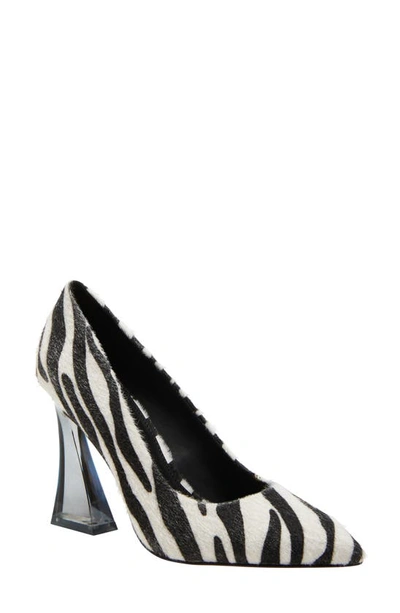 Katy Perry Women's The Lookerr Square Toe Lucite Heel Pumps In Zebra Multi