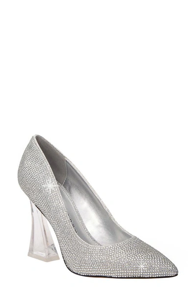 Katy Perry Women's The Lookerr Square Toe Lucite Heel Pumps In Grey