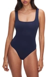 Good American Modern Tank Scuba Bodysuit In Ink Blue003