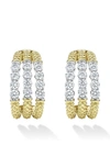 Lagos 18k Gold Signature Caviar Superfine Half Hoop Earrings In Gold