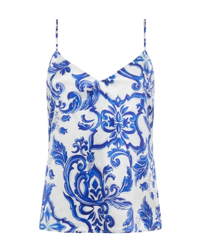 L Agence Jane Camisole Tank In Blue