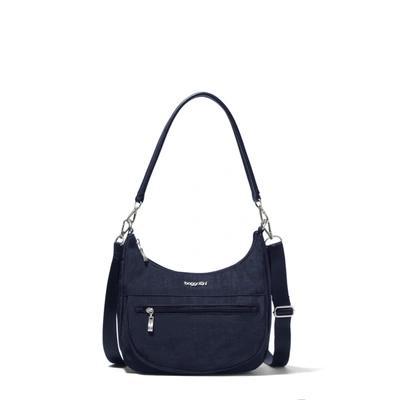 Baggallini Modern Pocket Half Moon Shoulder Bag In Blue