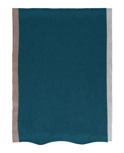 D'estree Pierre Wool Scarf In Blue