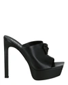 Versace 140mm Medusa Leather Platform Mules In Black