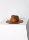 Janessa Leone Sherman Packable Straw Fedora In Brown