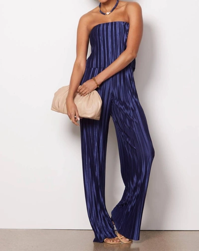 Amanda Uprichard Collina Jumpsuit In Navy In Blue