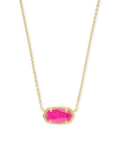 Kendra Scott Elisa Gold Pendant Necklace In Azalea Illusion In Multi