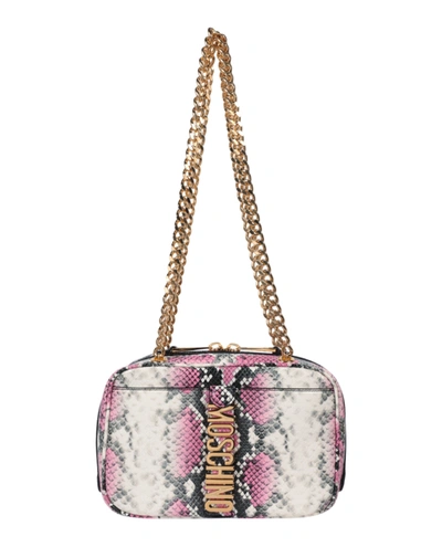 Moschino Leather Shoulder Bag In Multi
