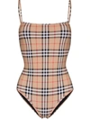 BURBERRY BURBERRY VINTAGE CHECK PATTERN SWIMSUIT