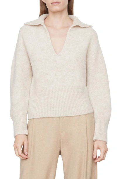 VINCE BRUSHED COLLARED SWEATER