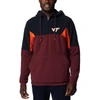 COLUMBIA COLUMBIA MAROON VIRGINIA TECH HOKIES LODGE QUARTER-ZIP HOODIE