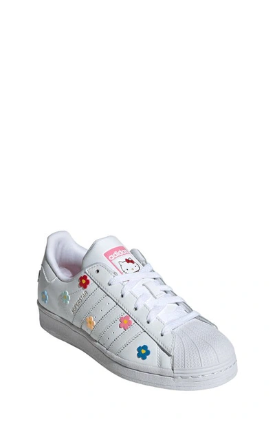 Adidas Originals Kids' X Hello Kitty Superstar Sneakers In White/multi