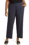 Eileen Fisher Ankle Straight Leg Pants In Nocturne